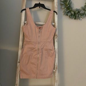 Guess: Pink Zip Up Dress
